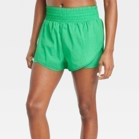All In Motion Women’s Translucent Tulip Activewear Shorts XS Green - Picture 2 of 11